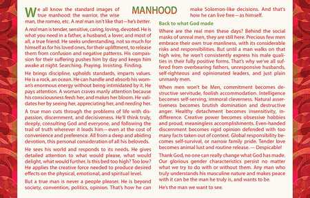 Manhood - qualities of a good man