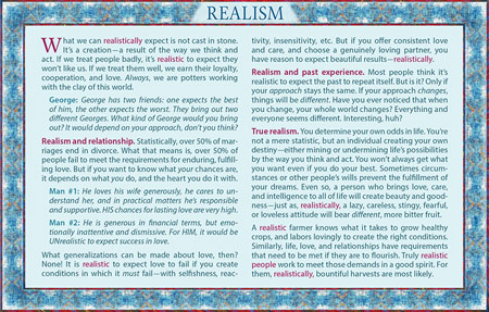 Realism - Being realistic